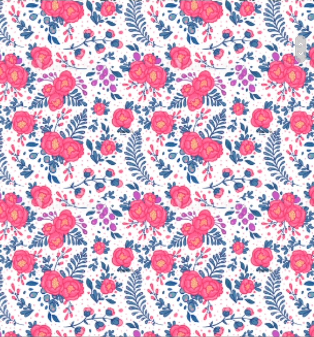 VB - EP Bio Jersey Lovely Flowers #red berry