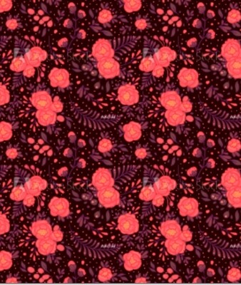 VB - EP Bio Jersey Lovely Flowers #ruby red
