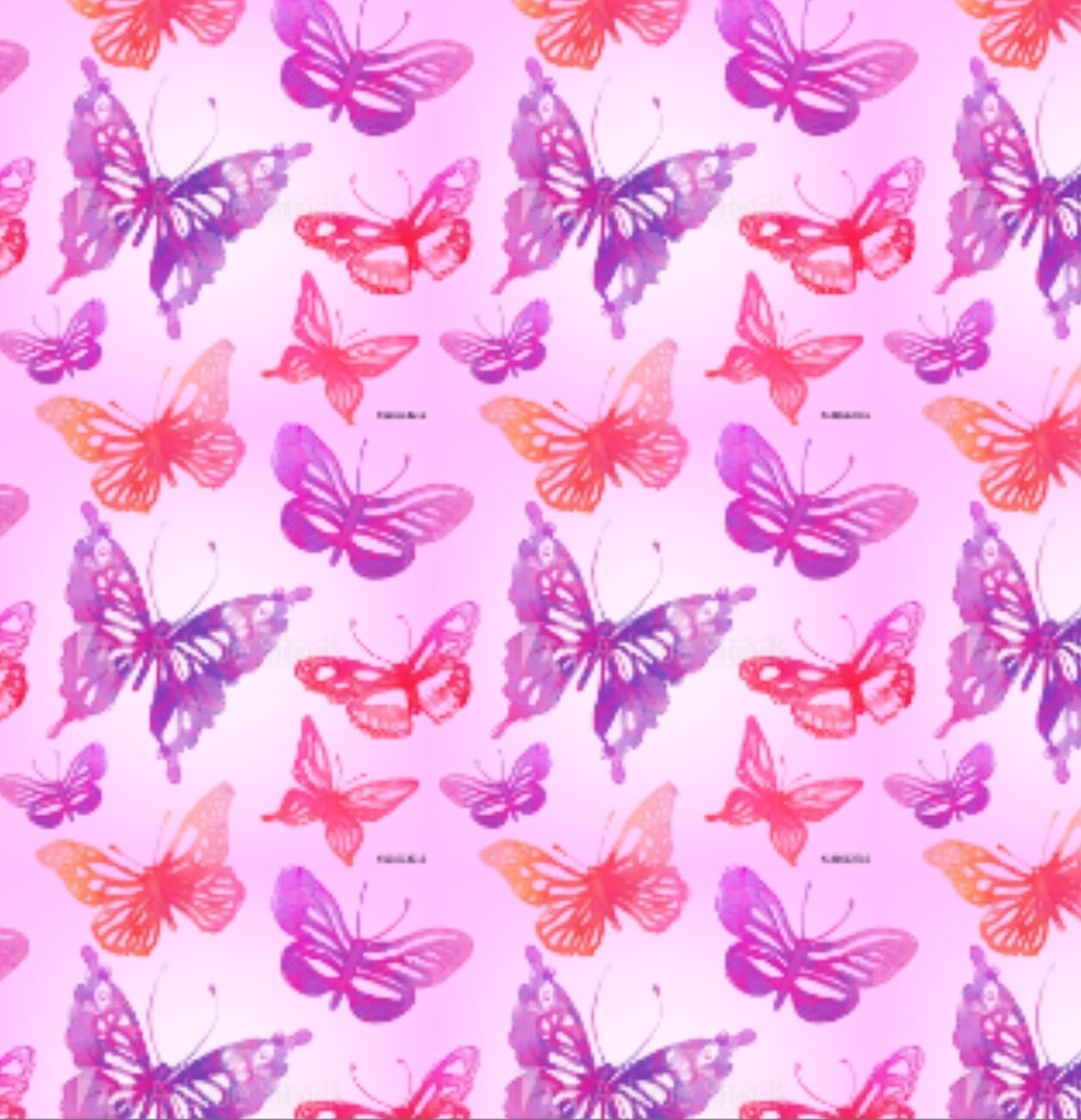 VB - EP Bio Jersey Watercolor Butterfly #purple rosa