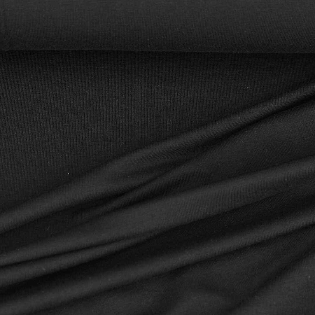 Bio Viskose-Jersey Uni #schwarz