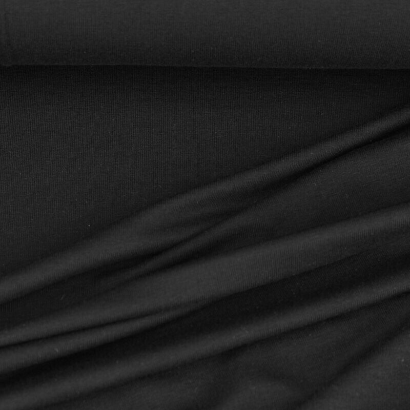 Bio Viskose-Jersey Uni #schwarz