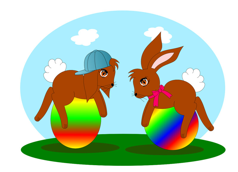 E-Book - Applikationsvorlage - Charlie - Hase auf Ei