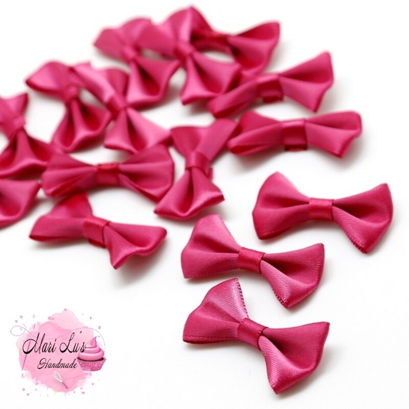 Satinschleife groß 2,5 x 4,5 cm #pink
