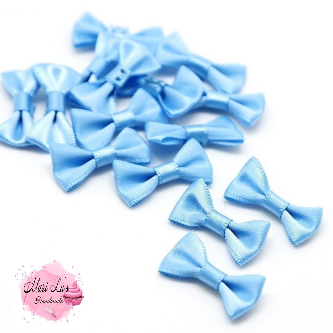 Satinschleife groß 2,5 x 4,5 cm #hellblau