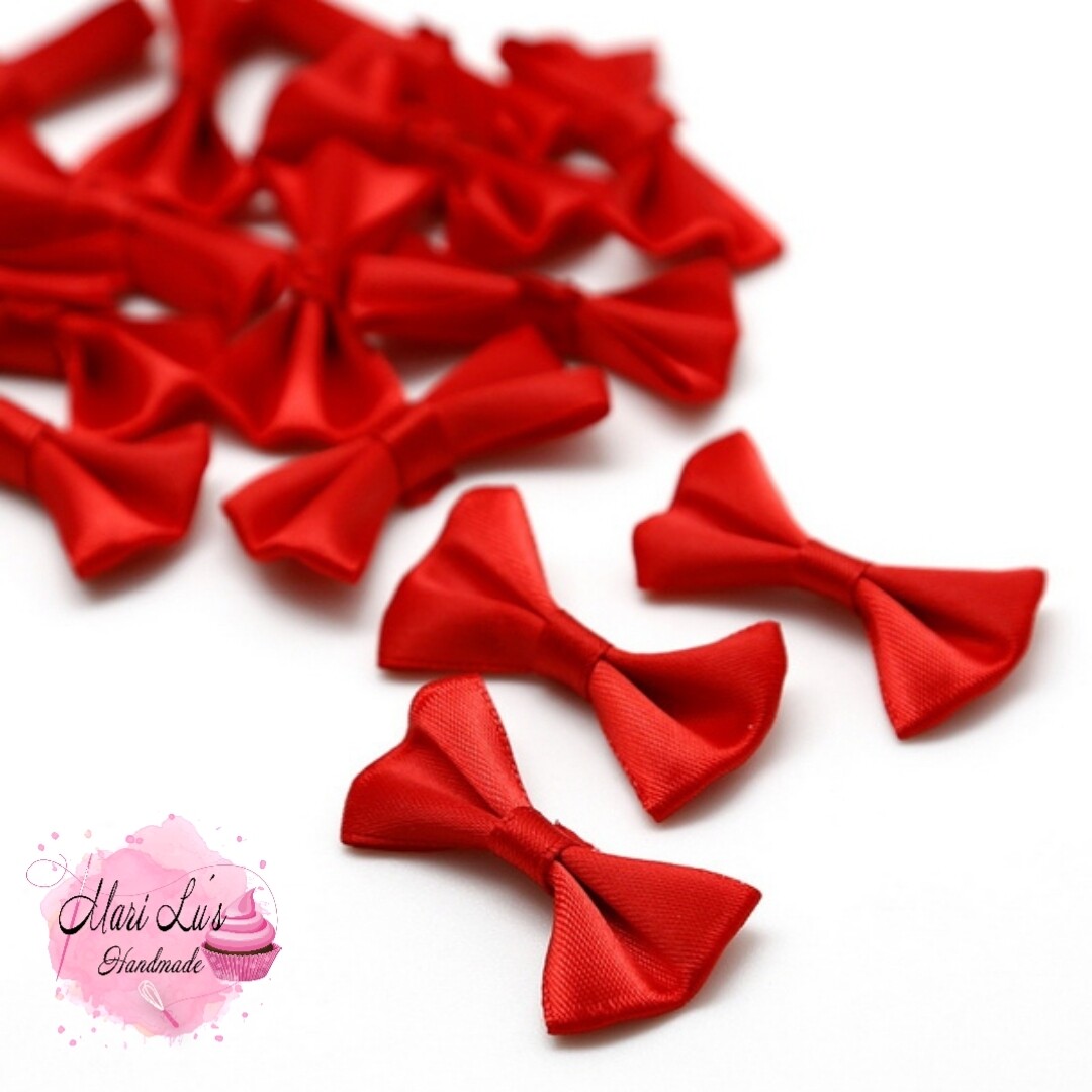 Satinschleife groß 2,5 x 4,5 cm #rot