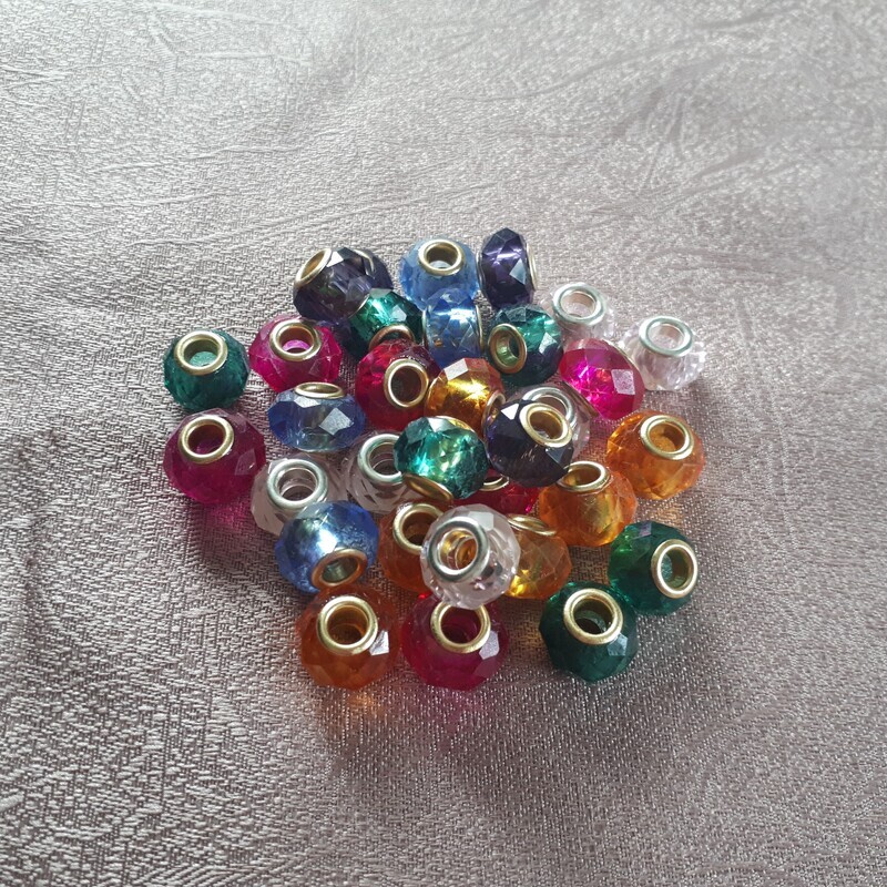 Dekorperlen Facettiert ca 6 x 12 mm Loch ca 5 mm