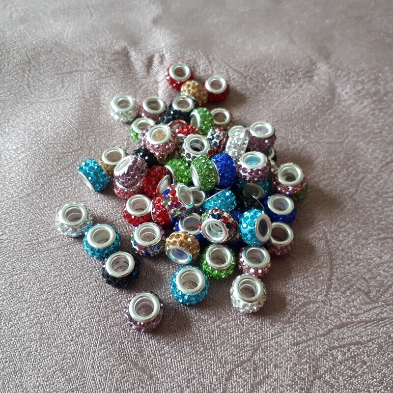 Dekorperlen Glitzer ca 6 x 12 mm Loch ca 5 mm