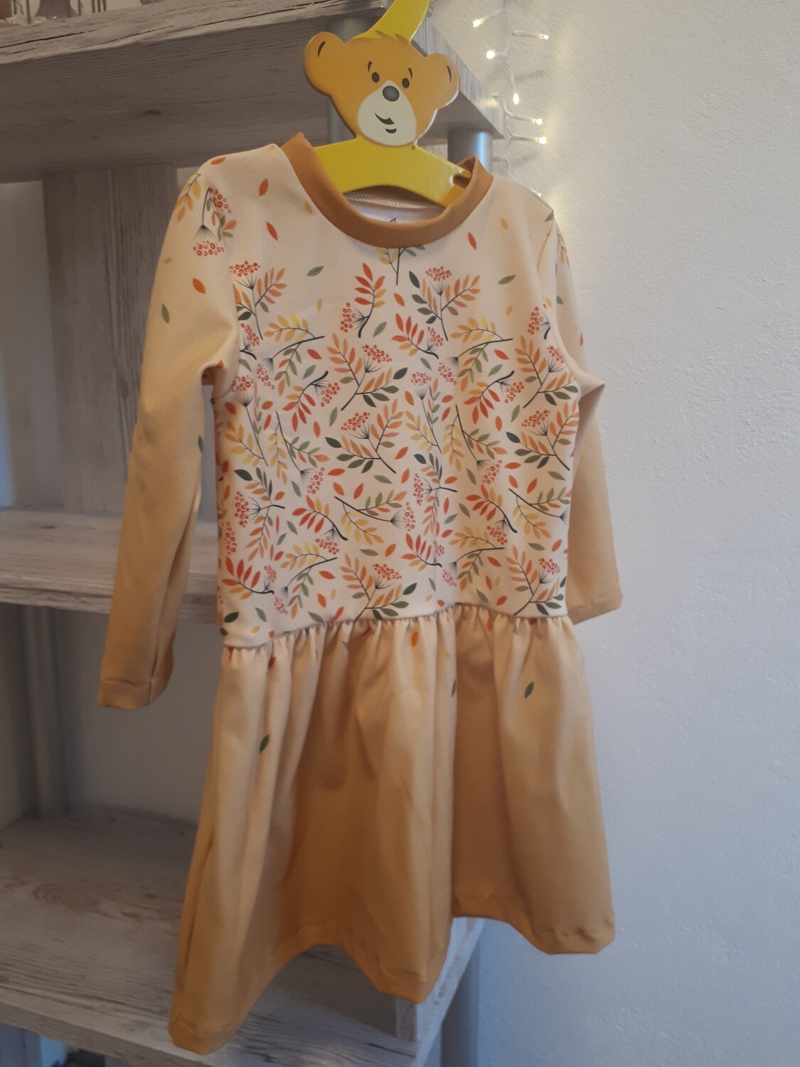 Handmade Herbstkleid 86 #EP Eberesche beige/orange
