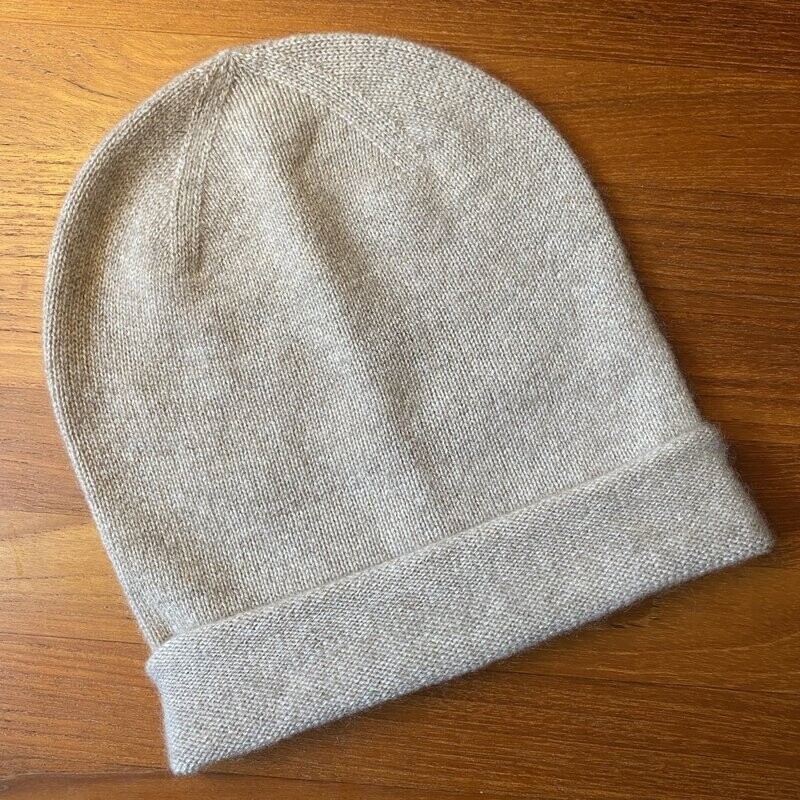 Kaschmir Beanie Mütze beige No. 001_22 Kaschmir Beanie Mütze beige No. 001_22