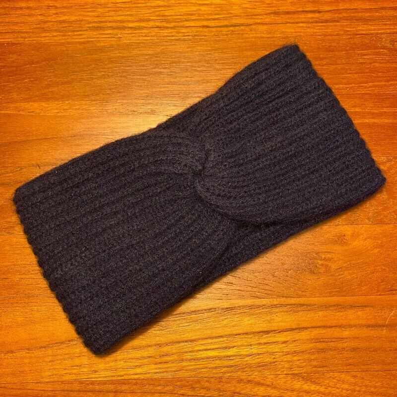 Kaschmir Rippen Stirnband schwarz No. 002_22 Kaschmir Rippen Stirnband schwarz No. 002_22