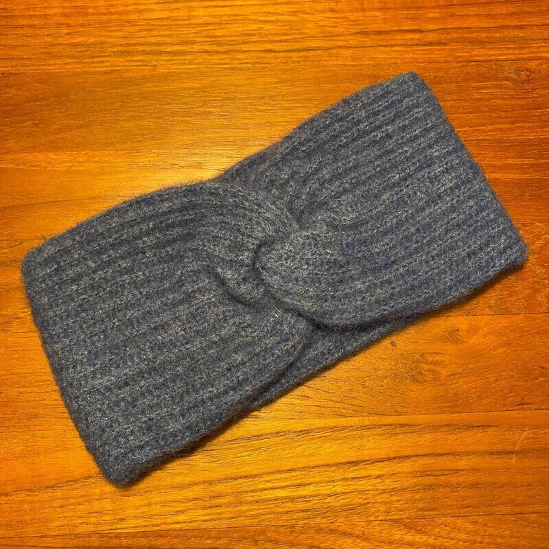 Kaschmir Rippen Stirnband jeansblau No. 002_17 Kaschmir Rippen Stirnband jeansblau No. 002_17