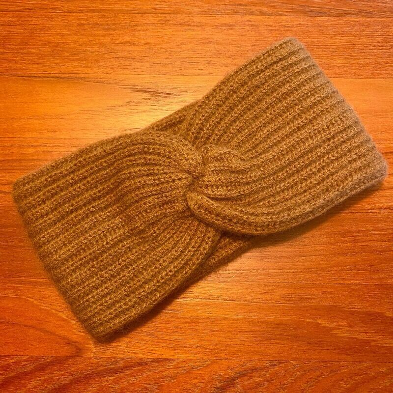 Kaschmir Rippen Stirnband mittelbraun No. 002_13 Kaschmir Rippen Stirnband mittelbraun No. 002_13