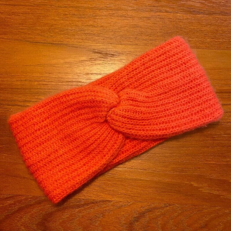 Kaschmir Rippen Stirnband orange No. 002_15 Kaschmir Rippen Stirnband orange No. 002_15