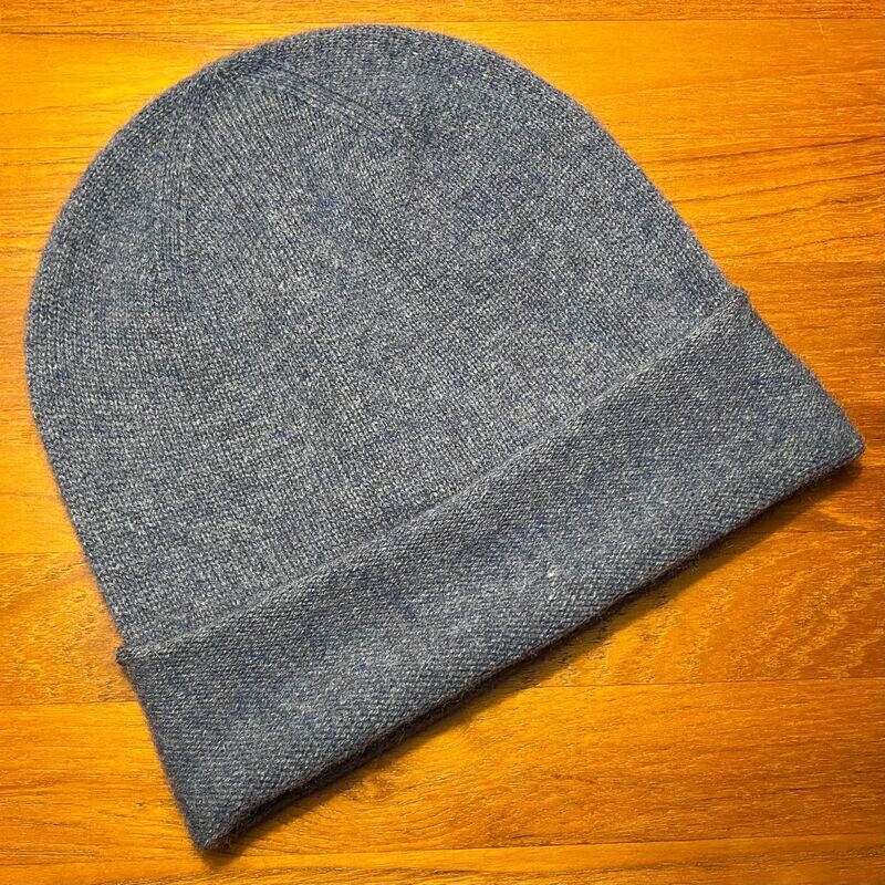 Kaschmir Beanie Mütze jeansblau No. 001_29 Kaschmir Beanie Mütze jeansblau No. 001_29