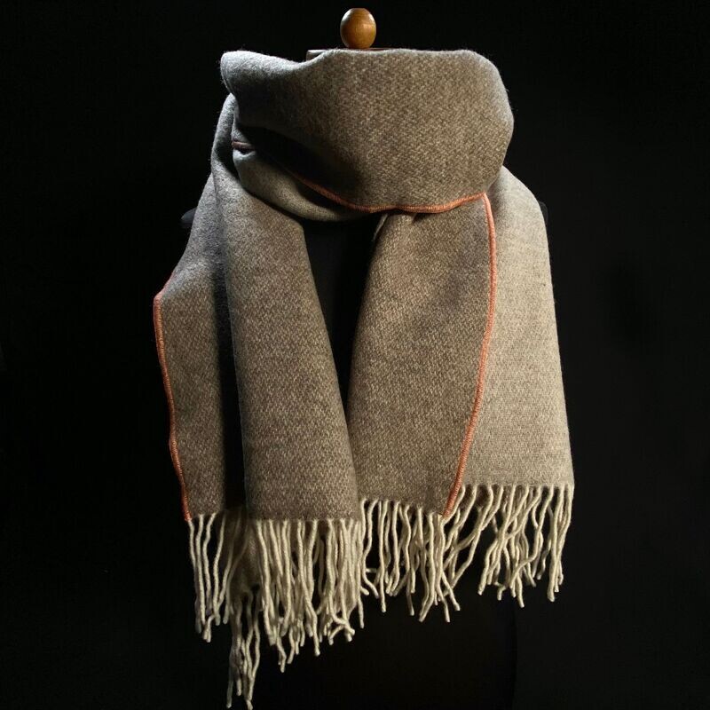 Schal Merino/ Kaschmir beige/hellbeige/lachs Breite wählbar No. 001_03 Schal Merino/ Kaschmir beige/hellbeige/lachs Breite wählbar No. 001_03