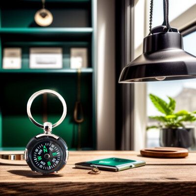 Montre ou boussole porte clé avec armoiries