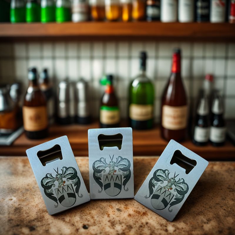 Décapsuleur en métal argenté