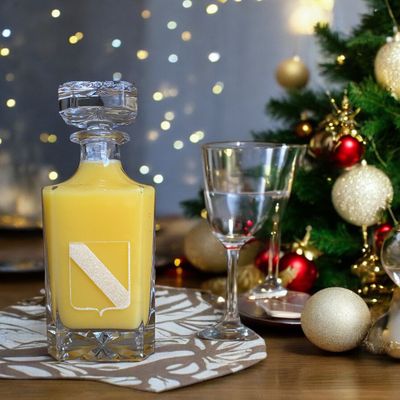 Carafe carré gravé