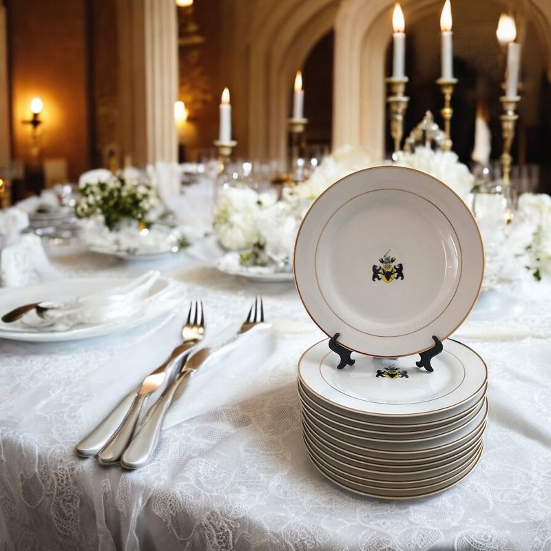 Grande assiette liseré doré (6 pcs)