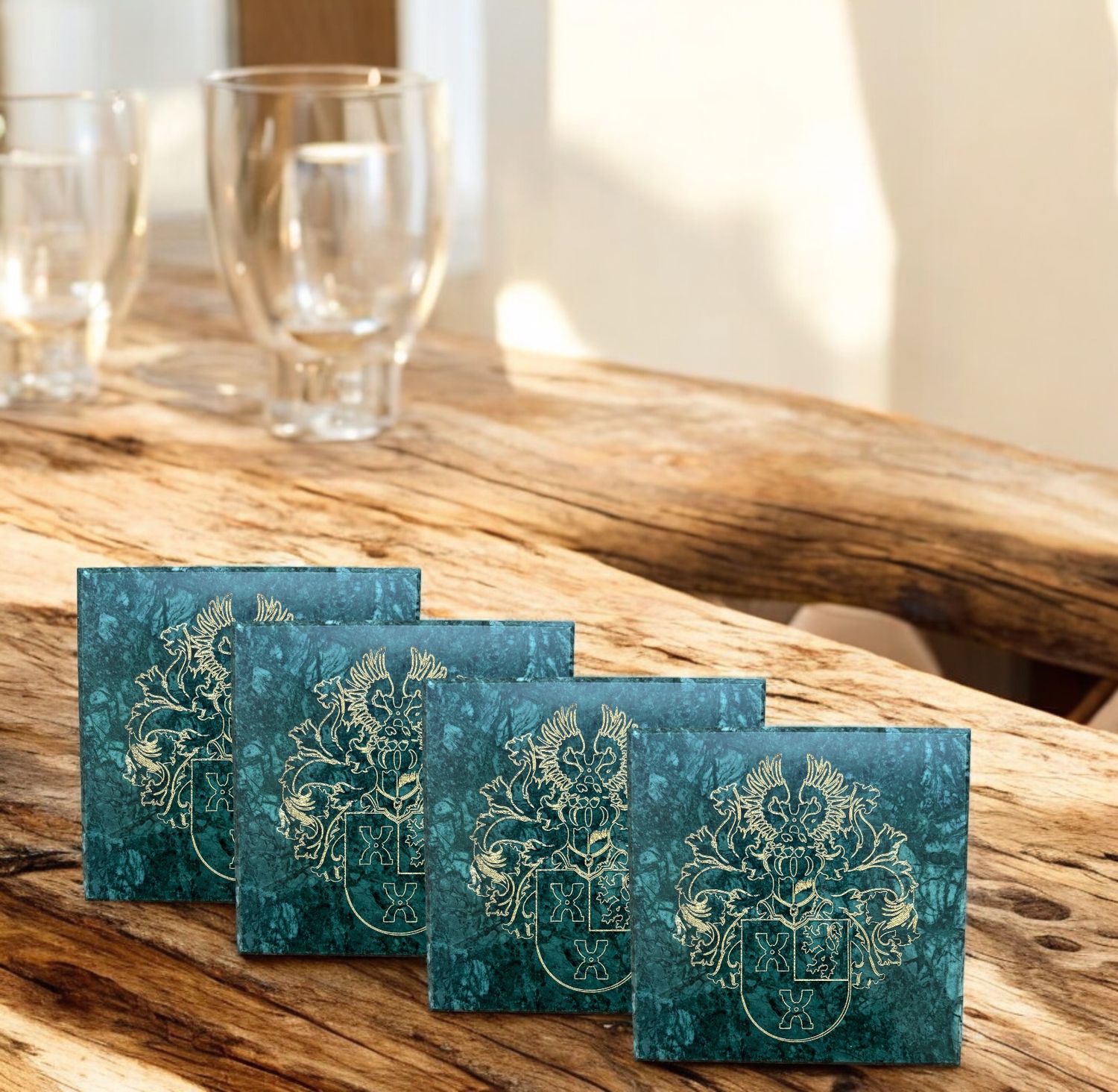 Sous verres en véritable marbre  (1 pcs)