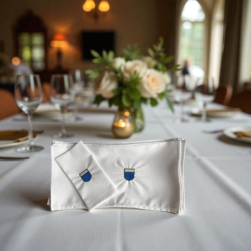 Broderie sur serviettes de table 40x40 cm  (6 pcs)