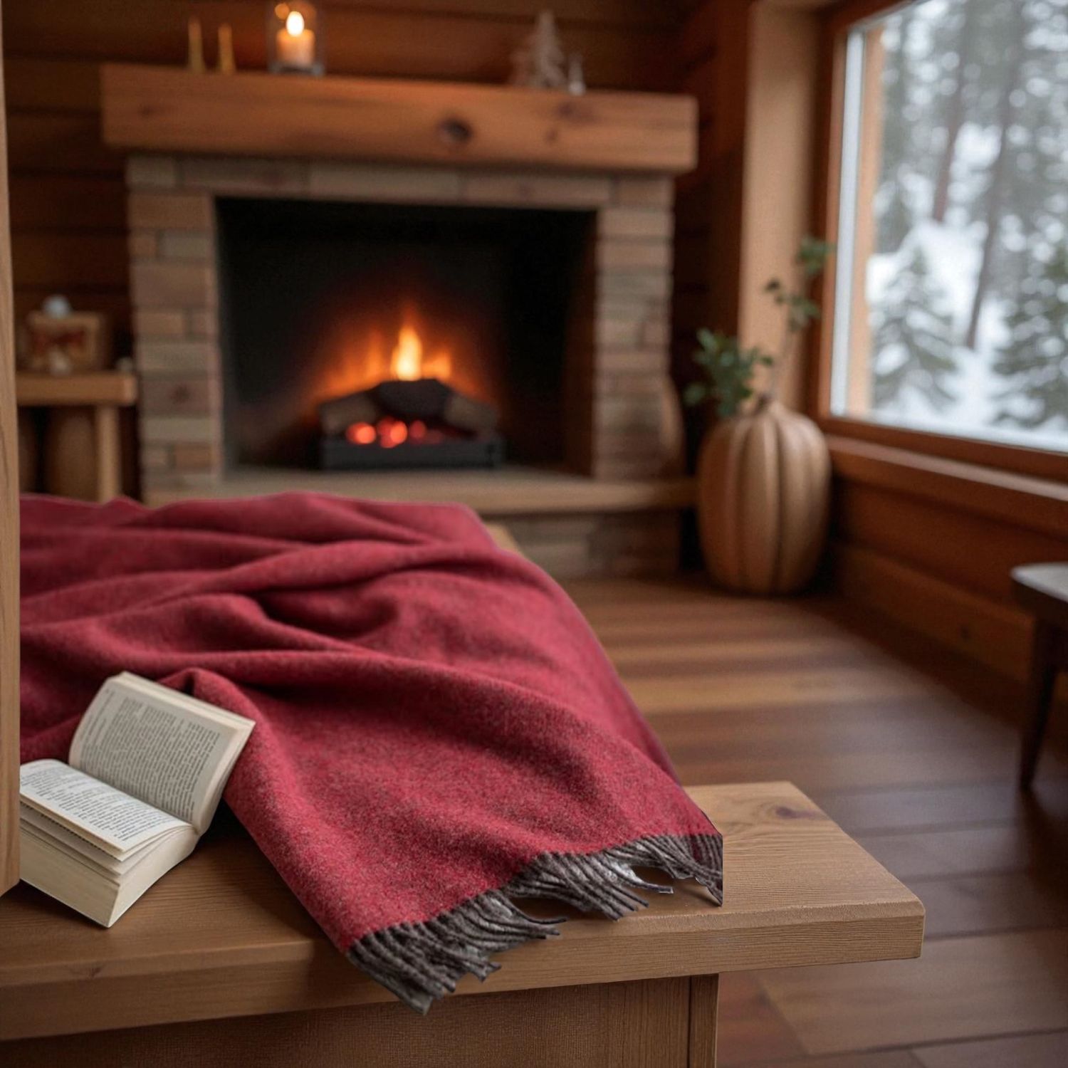 Plaid en pure laine de Nouvelle-Zélande