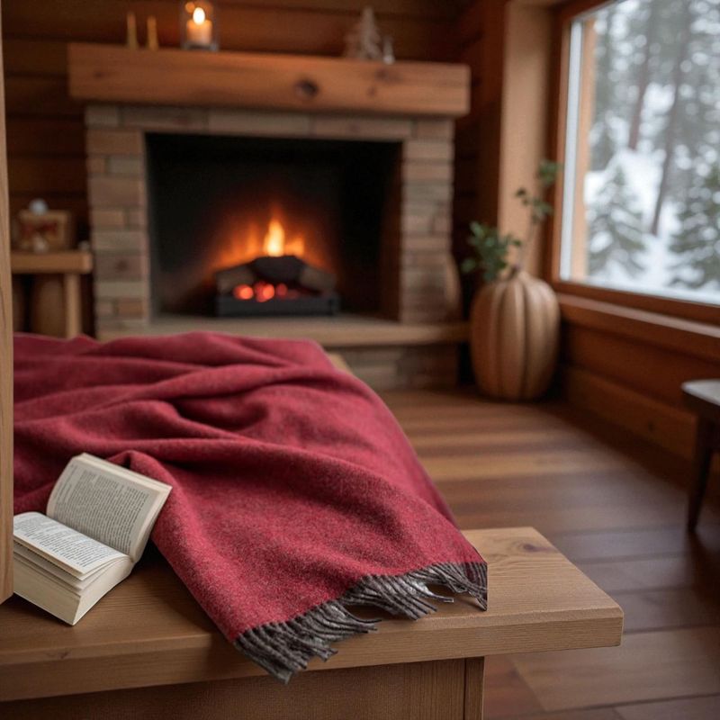 Plaid en pure laine de Nouvelle-Zélande