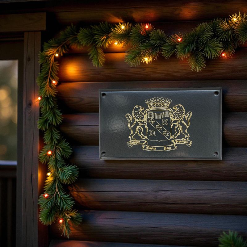 Plaque émaillée gravée