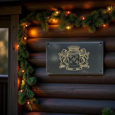 Plaque émaillée gravée