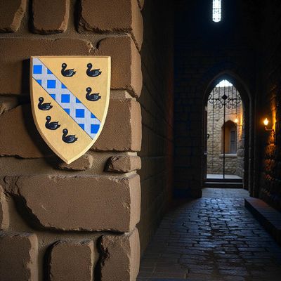 Peinture acrylique héraldique sur bois