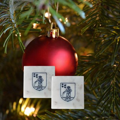 Sous verres en véritable marbre  (1 pcs)