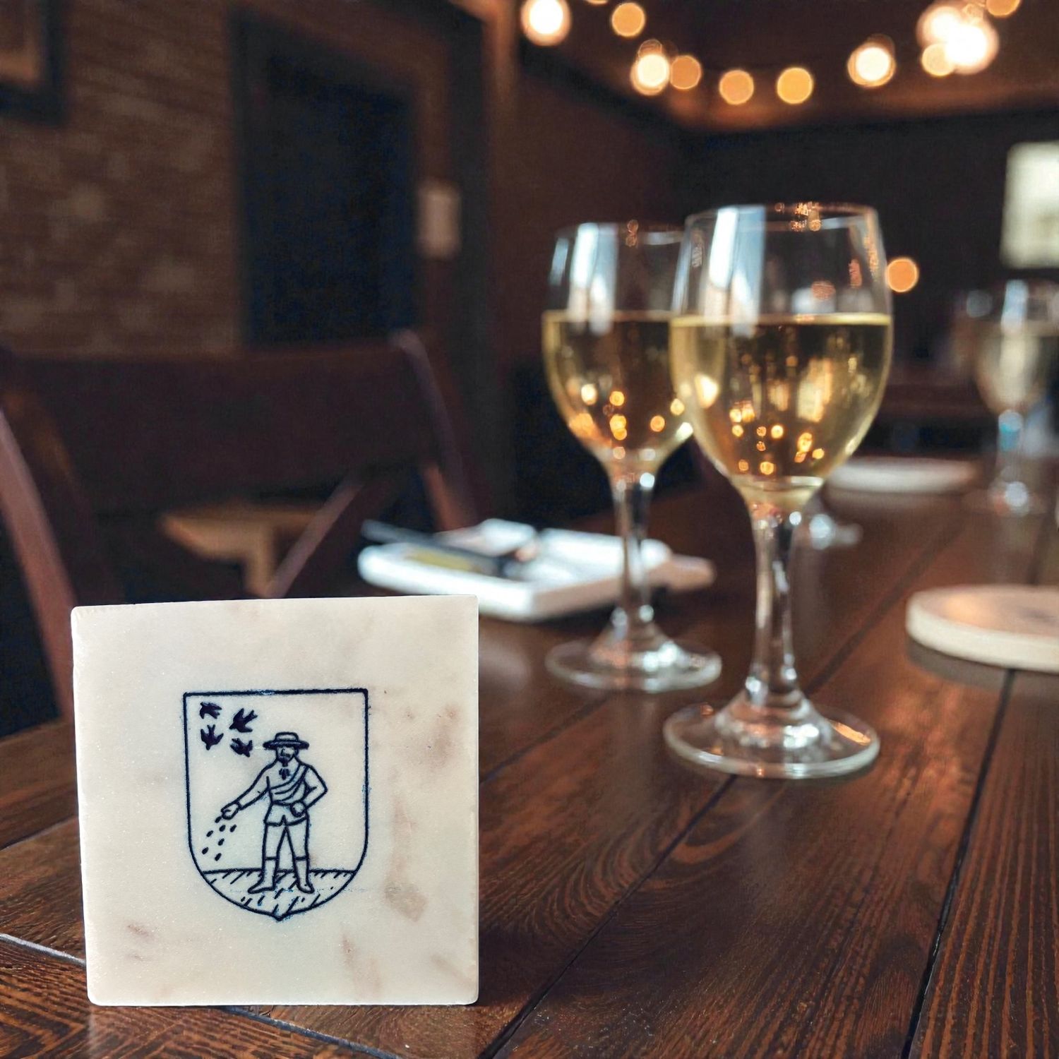 Sous verres en véritable marbre  (1 pcs)