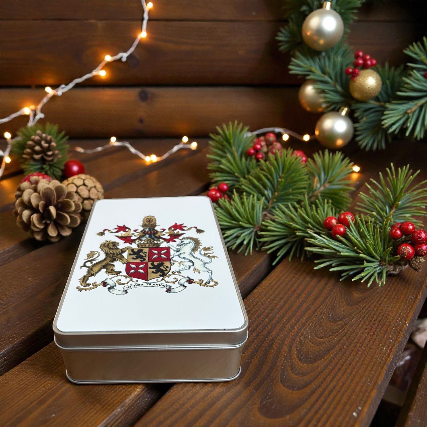 Boîte en métal avec impression