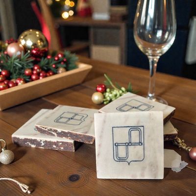 Sous verres en véritable marbre  (1 pcs)