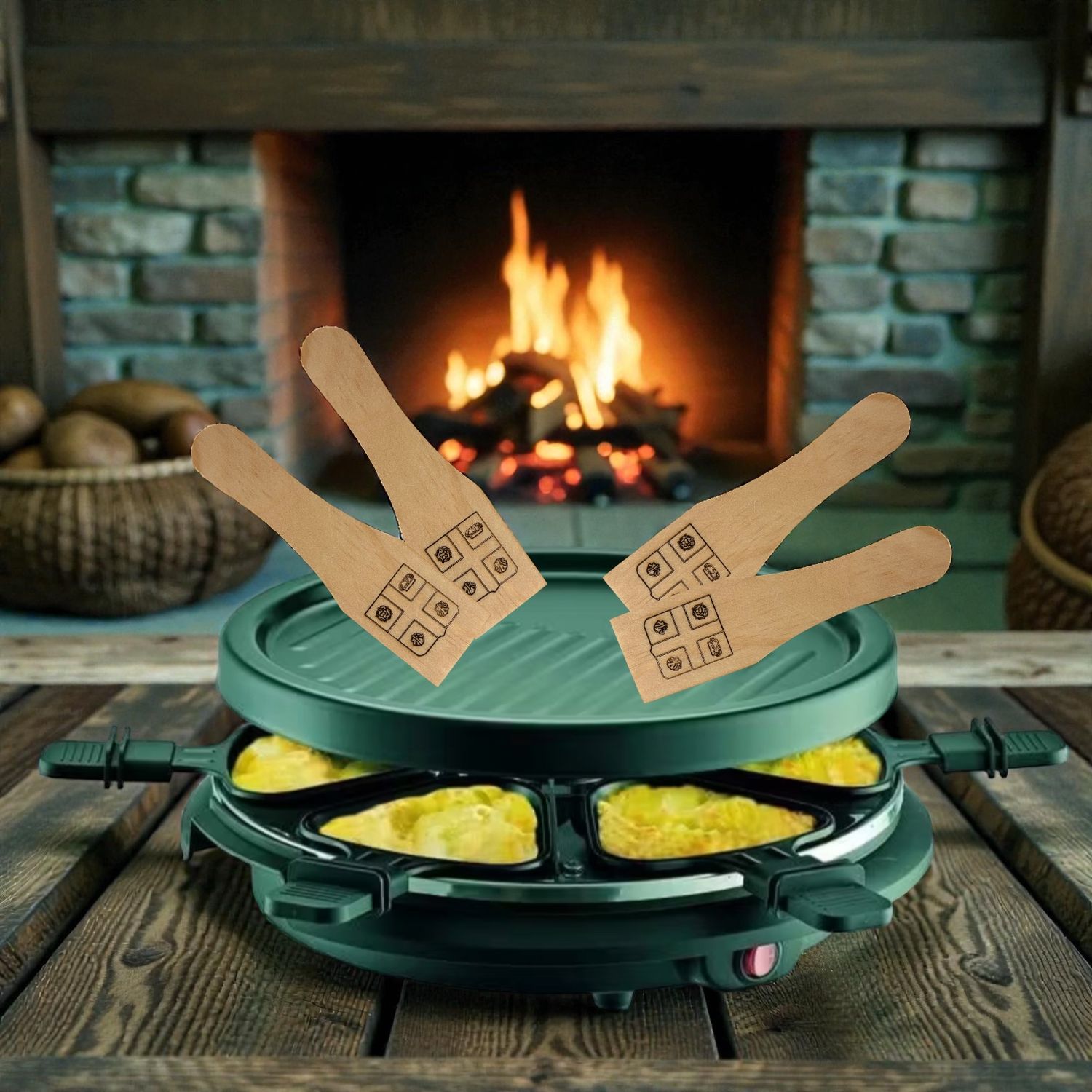 Set de 4 spatules pour raclette