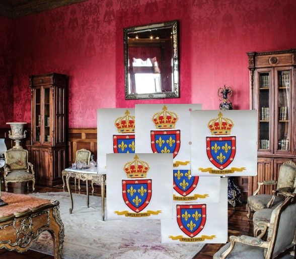 Broderie sur serviettes de table 40x40 cm  (6 pcs)