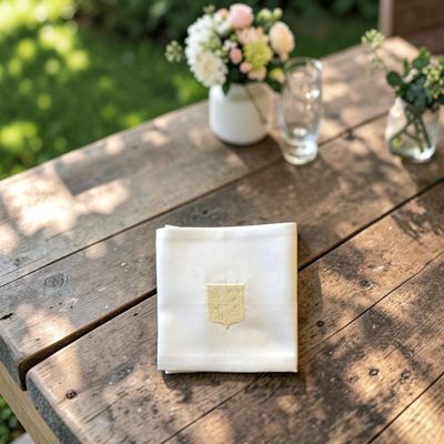 Broderie sur serviettes de table 40x40 cm  (6 pcs) cotton 100%