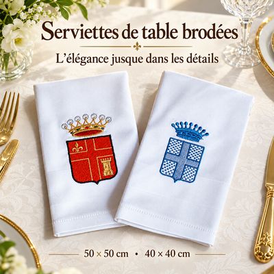 Serviette de table 40x40 cm  (6 pcs) cotton 100%