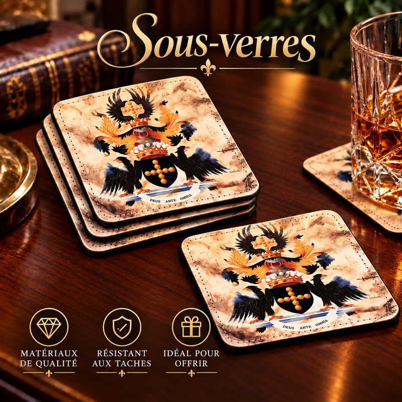 Sous-verre en simili  (6 pcs)