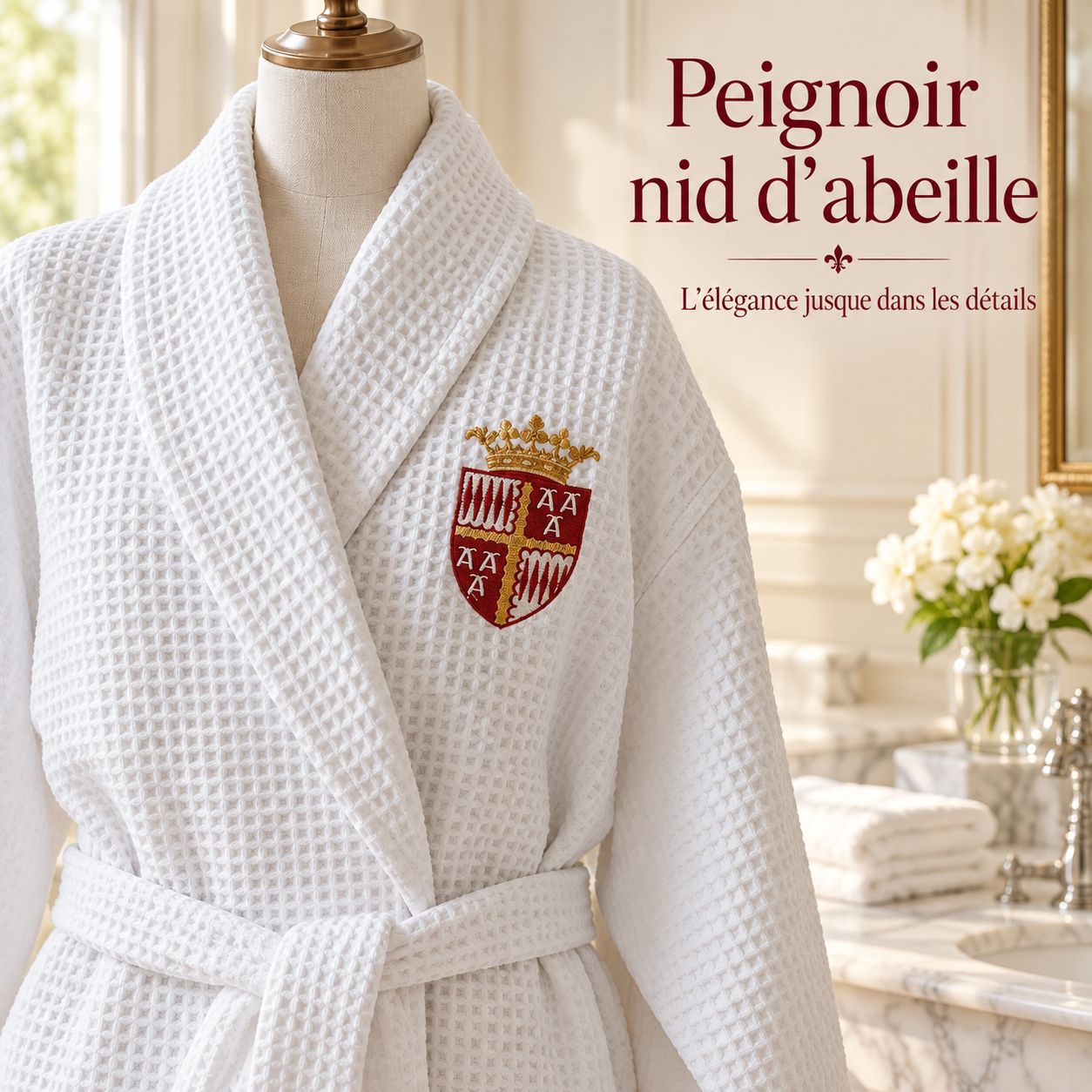 Peignoir nid d'abeilles