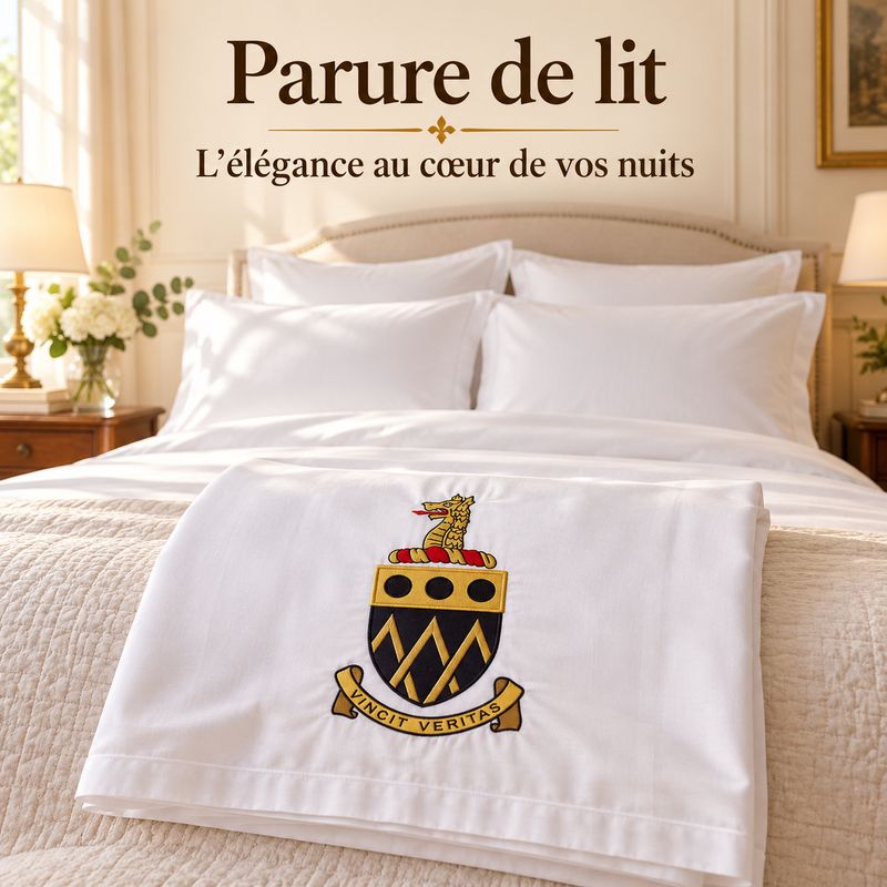 Parure de lit brodée