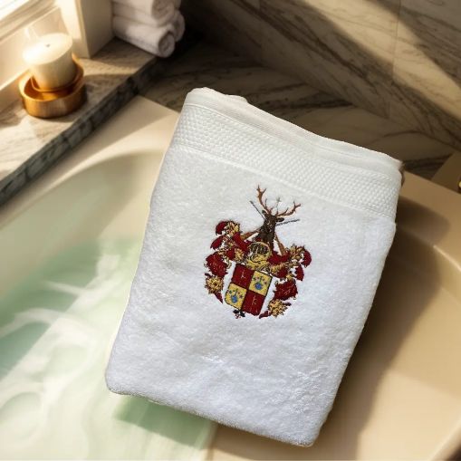 serviette de bain 30x55 cm brodée (2 pcs)