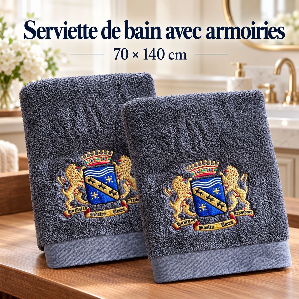Serviette de bain haute de gamme 70x140    (2 pcs)