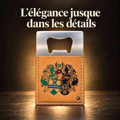 Décapsuleur en métal avec cuir synthétique
