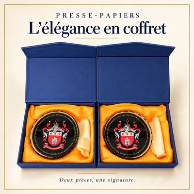 Presse-papier en verre dans son écrin (270 Grammes)