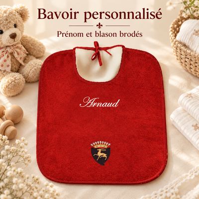 Bavoir pour bébé avec broderie (lot de 2)