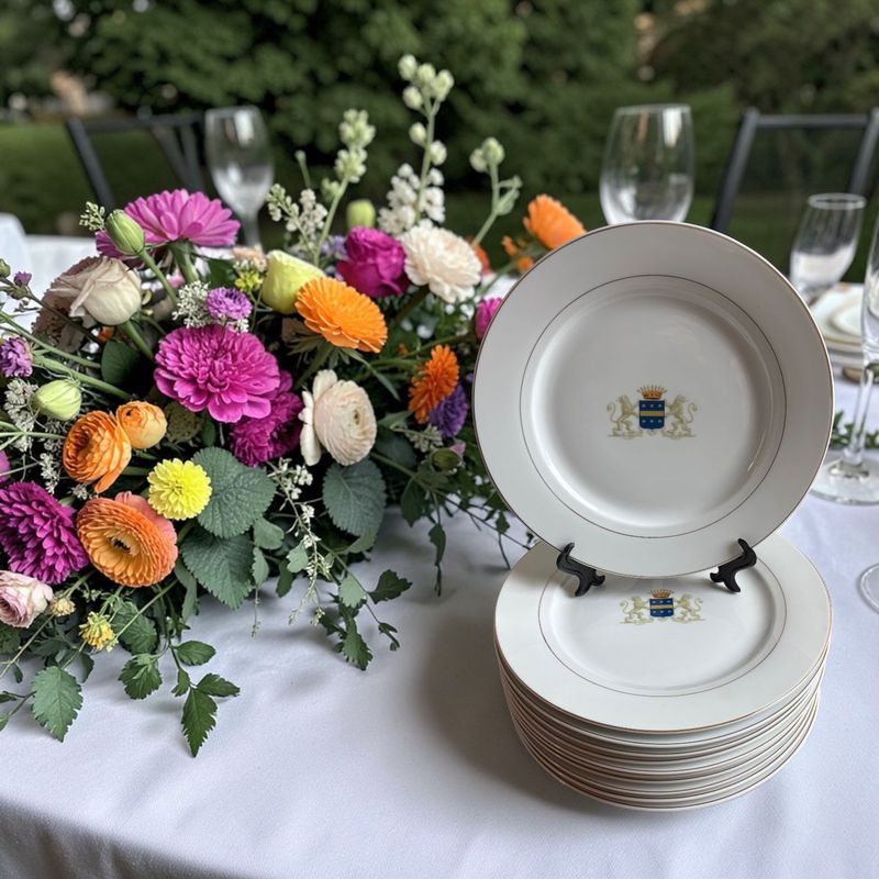 Assiettes double liséré doré (6 pièces)