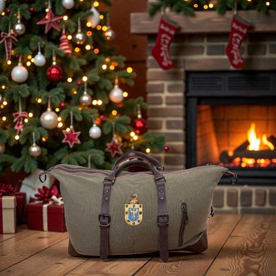 Élégant sac de voyage en toile robuste, (broderie dans l'épaisseur du sac)