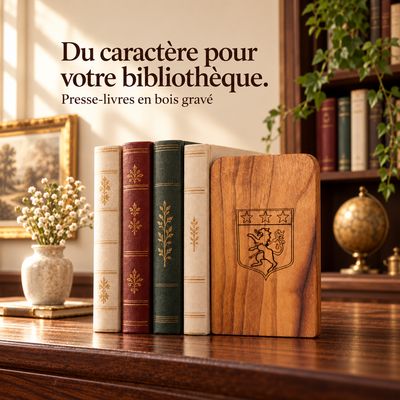 Serre-livres en bois (lot de 2pcs)