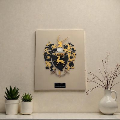 Réalisation armoiries en bois